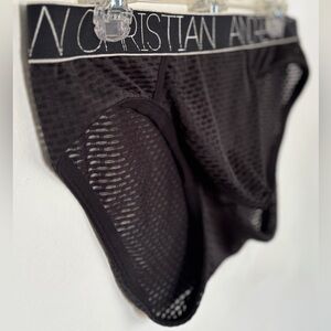 NWT Andrew Christian Sexy Mesh Black Pouch Briefs Size XL